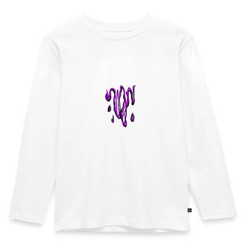 Dripping Purple Design - Kids' Premium Longsleeve Shirt - white - Front - AI Model Kid Female (0cm)