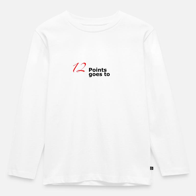 12 Punkte gehen nach ... - Kinder Premium Bio Langarmshirt - Weiß