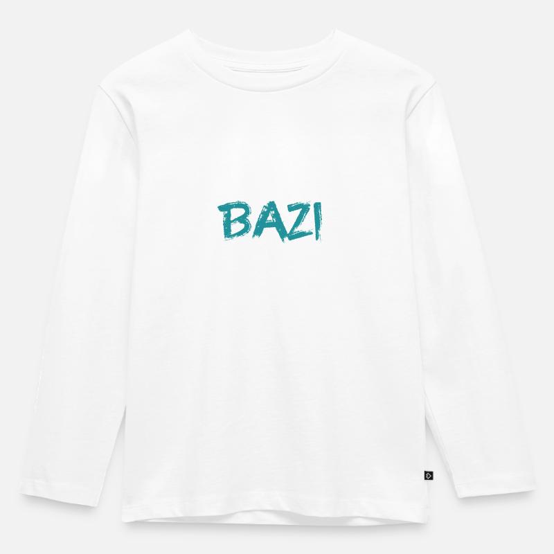 Bazi - Kinder Premium Bio Langarmshirt - Weiß