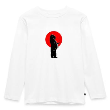 Coffee time & Gorilla - T-shirt manches longues Premium Enfant - blanc - Devant - AI Model Kid Female (0cm)