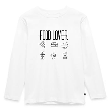 LEBENSMITTEL - Kinder Premium Bio Langarmshirt - Weiß - Vorne - AI Model Kid Female (0cm)