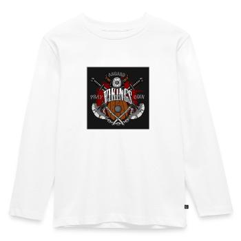 Asgard Vikings - Kids' Premium Longsleeve Shirt - white - Front - AI Model Kid Female (0cm)