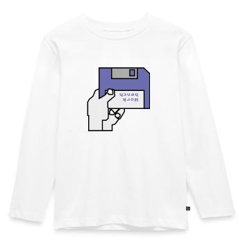 Banc de travail - T-shirt manches longues Premium Enfant - blanc - Devant - AI Model Kid Female (0cm)