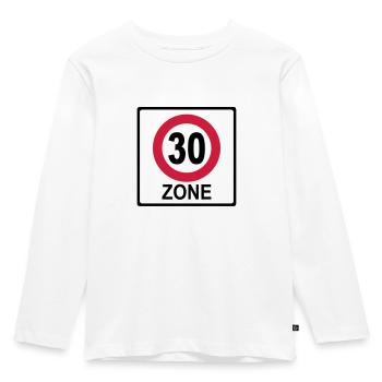 Zone 30 anniversaire - T-shirt manches longues Premium Enfant - blanc - Devant - AI Model Kid Female (0cm)
