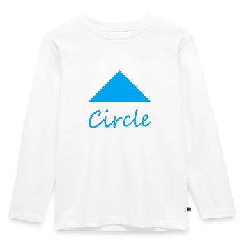 Falsche Kreisform - Kinder Premium Bio Langarmshirt - Weiß - Vorne - AI Model Kid Female (0cm)