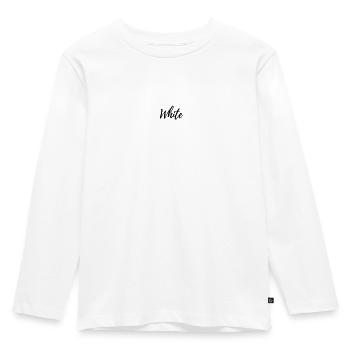 White - Kids' Premium Longsleeve Shirt - white - Front - AI Model Kid Female (0cm)