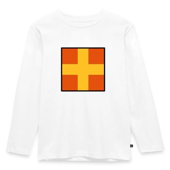 Romeo - Kids' Premium Longsleeve Shirt - white - Front - AI Model Kid Female (0cm)