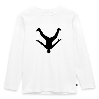 Breakdancer, Breakdance - Kinder Premium Bio Langarmshirt - Weiß - Vorne - AI Model Kid Female (0cm)