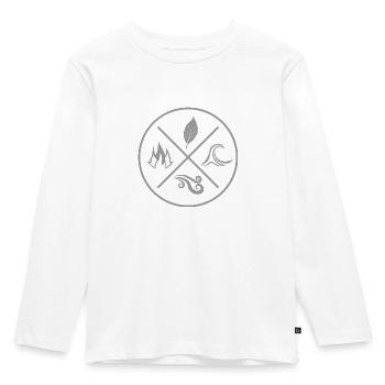 Les 4 éléments - T-shirt manches longues Premium Enfant - blanc - Devant - AI Model Kid Female (0cm)