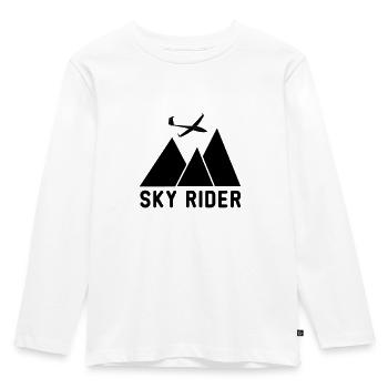 sky rider Segelflug Geschenk - Kinder Premium Bio Langarmshirt - Weiß - Vorne - AI Model Kid Female (0cm)
