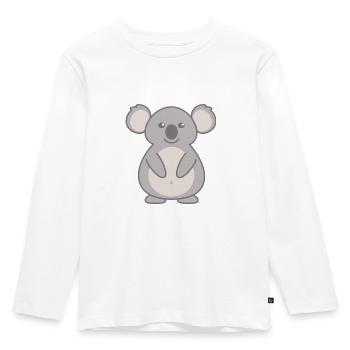 Koala - Kinder Premium Bio Langarmshirt - Weiß - Vorne - AI Model Kid Female (0cm)
