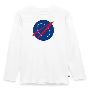 Space Patch - Kids' Premium Longsleeve Shirt - white - Front - AI Model Kid Female (0cm)