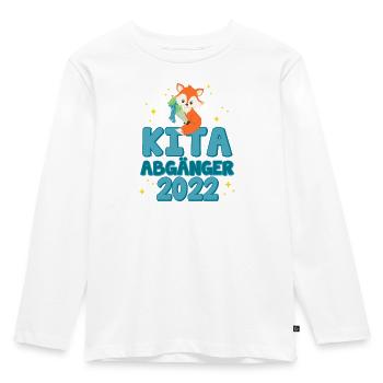 Kita Abgänger 2022 - Schulanfang Einschulung Junge - Kinder Premium Bio Langarmshirt - Weiß - Vorne - AI Model Kid Female (0cm)