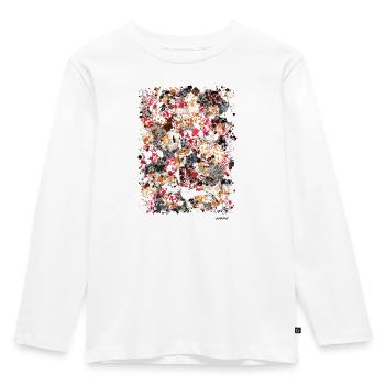 Color Splash 2 - Kids' Premium Longsleeve Shirt - white - Front - AI Model Kid Female (0cm)