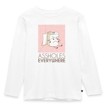 Essentials of Existence Tee - Kids' Premium Longsleeve Shirt - white - Front - AI Model Kid Female (0cm)