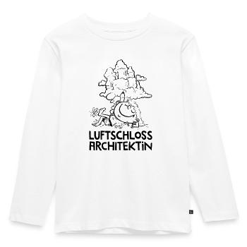 Luftschlossarchitektin - Kinder Premium Bio Langarmshirt - Weiß - Vorne - AI Model Kid Female (0cm)