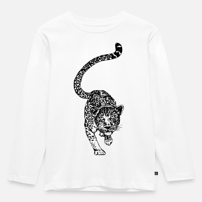 Leopard - Kids' Premium Longsleeve Shirt - white