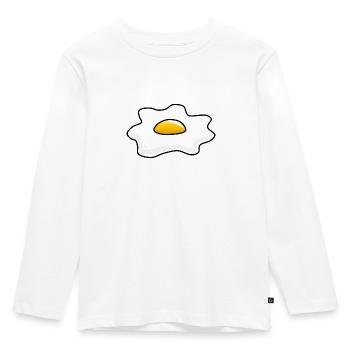 Fried egg egg fried egg - Kids' Premium Longsleeve Shirt - white - Front - AI Model Kid Female (0cm)