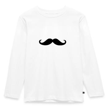 Moustache Illustration - Kids' Premium Longsleeve Shirt - white - Front - AI Model Kid Female (0cm)