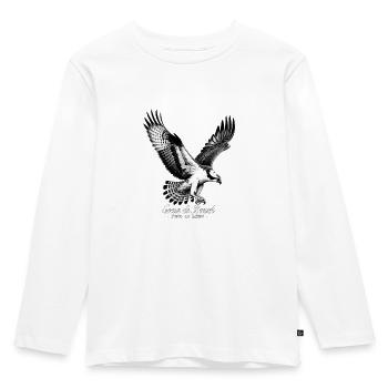 Osprey Fisherman Heart of Breizh - Kids' Premium Longsleeve Shirt - white - Front - AI Model Kid Female (0cm)