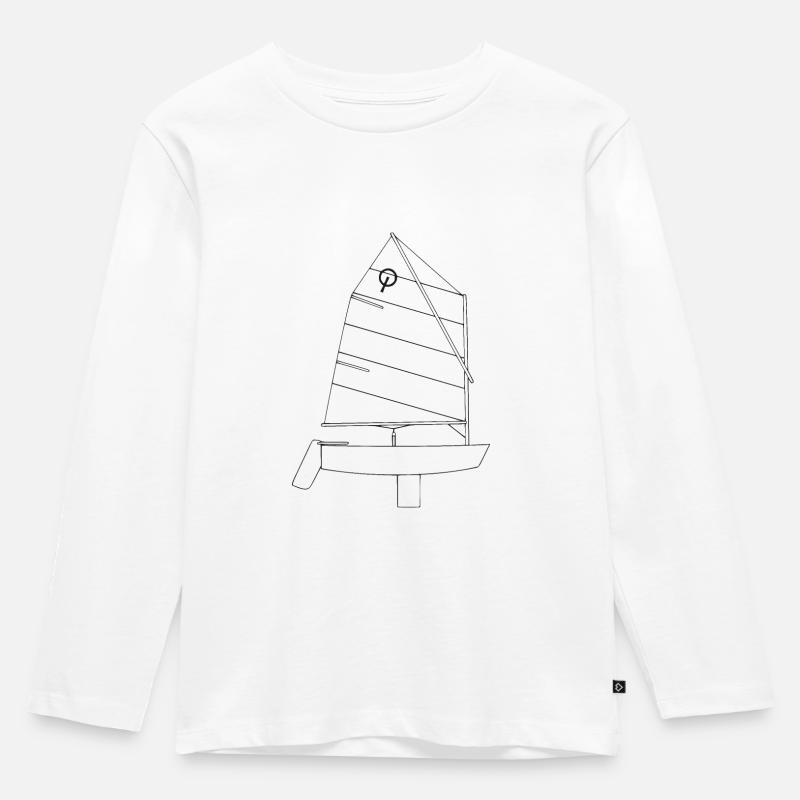 Optimist - Kinder Premium Bio Langarmshirt - Weiß