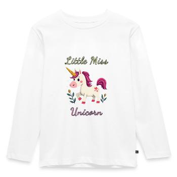 Little Miss Unicorn - Kids' Premium Longsleeve Shirt - white - Front - AI Model Kid Female (0cm)