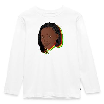 Female face - Kids' Premium Longsleeve Shirt - white - Front - AI Model Kid Female (0cm)
