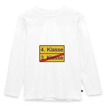 4. Klasse nicht 3. Klasse - Kinder Premium Bio Langarmshirt - Weiß - Vorne - AI Model Kid Female (0cm)