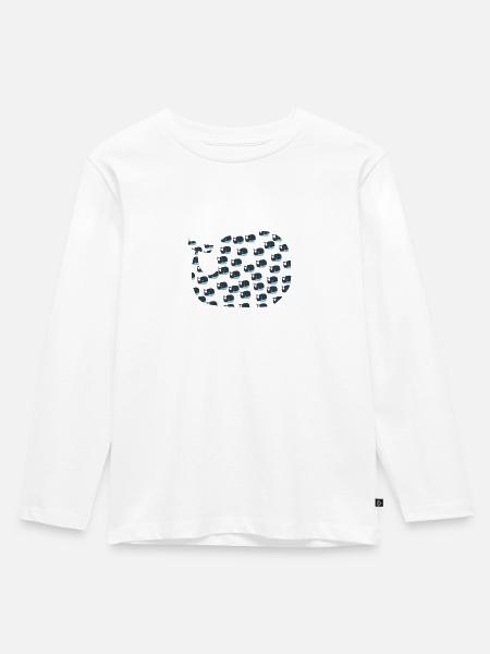 Wale - Kinder Premium Bio Langarmshirt - Weiß