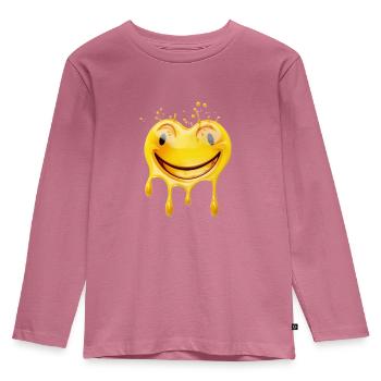 Le rire fondant - T-shirt manches longues Premium Enfant - mauve - Devant - AI Model Kid Female (0cm)