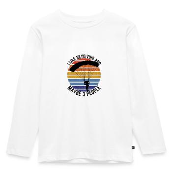 Parachutiste - T-shirt manches longues Premium Enfant - blanc - Devant - AI Model Kid Female (0cm)