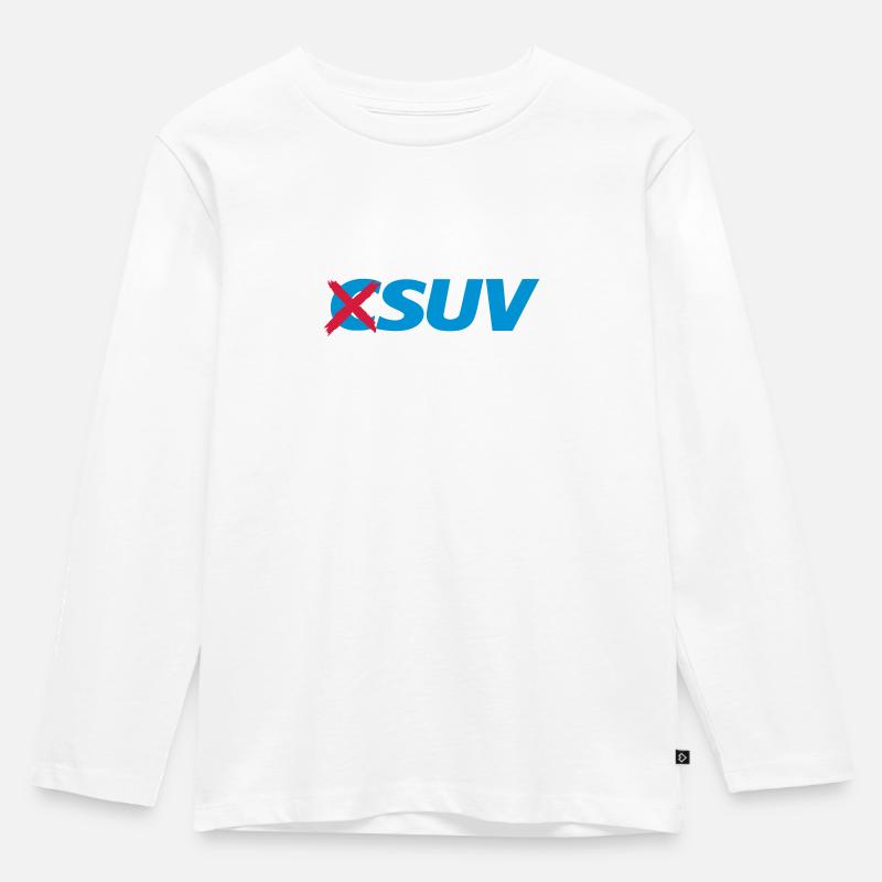 CSUV WENIGER AUTOS - Kinder Premium Bio Langarmshirt - Weiß
