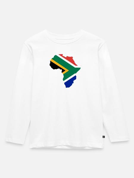 Südafrika - Kinder Premium Bio Langarmshirt - Weiß
