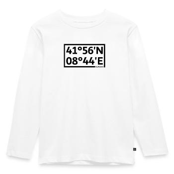 Ajaccio coordinates - Kids' Premium Longsleeve Shirt - white - Front - AI Model Kid Female (0cm)