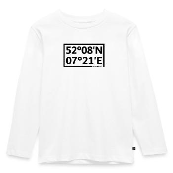 Steinfurt coordinates - Kids' Premium Longsleeve Shirt - white - Front - AI Model Kid Female (0cm)