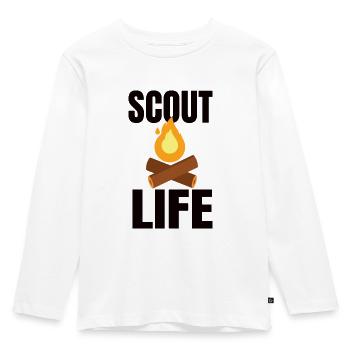 SCOUT: Scout Life - Kinder Premium Bio Langarmshirt - Weiß - Vorne - AI Model Kid Female (0cm)