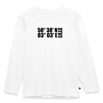 Lille Koordinaten - Kinder Premium Bio Langarmshirt - Weiß - Vorne - AI Model Kid Female (0cm)