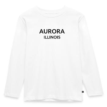 Aurora, Illinois, États-Unis - T-shirt manches longues Premium Enfant - blanc - Devant - AI Model Kid Female (0cm)