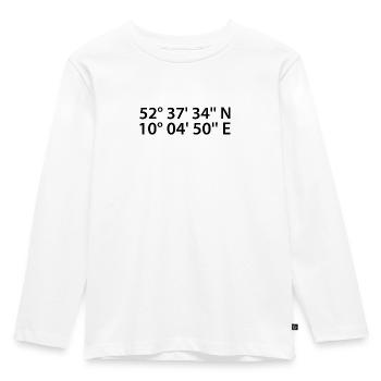 Coordonnées de Celle - T-shirt manches longues Premium Enfant - blanc - Devant - AI Model Kid Female (0cm)