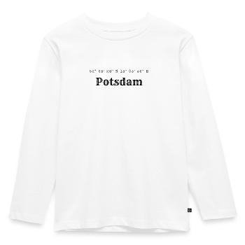 Potsdam Koordinaten - Kinder Premium Bio Langarmshirt - Weiß - Vorne - AI Model Kid Female (0cm)