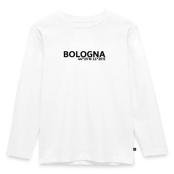 Coordonnées de Bologne - T-shirt manches longues Premium Enfant - blanc - Devant - AI Model Kid Female (0cm)