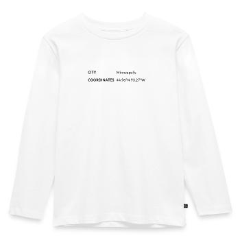 Minneapolis, Minnesota, États-Unis les coordonnées - T-shirt manches longues Premium Enfant - blanc - Devant - AI Model Kid Female (0cm)