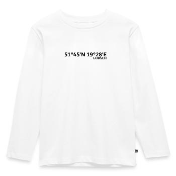 Coordonnées de Lodz - T-shirt manches longues Premium Enfant - blanc - Devant - AI Model Kid Female (0cm)