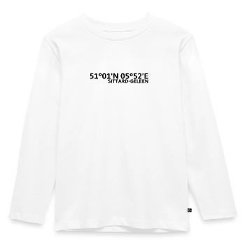 Sittard-Geleen Koordinaten - Kinder Premium Bio Langarmshirt - Weiß - Vorne - AI Model Kid Female (0cm)