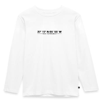 Dos Hermanas Koordinaten - Kinder Premium Bio Langarmshirt - Weiß - Vorne - AI Model Kid Female (0cm)