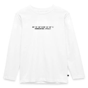 Frankenthal (Pfalz) Rheinland-Pfalz Koordinaten - Kinder Premium Bio Langarmshirt - Weiß - Vorne - AI Model Kid Female (0cm)