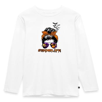 Mom Life Halloween - Kids' Premium Longsleeve Shirt - white - Front - AI Model Kid Female (0cm)