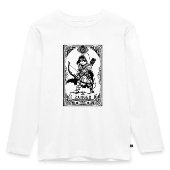 Ranger RPG Tarotkarte Chibi - Kinder Premium Bio Langarmshirt - Weiß - Vorne - AI Model Kid Female (0cm)