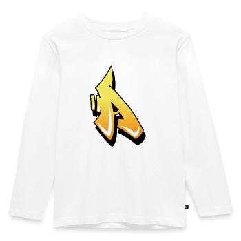 Graffiti Design Geschenk Spray Streetart Kunst A - Kinder Premium Bio Langarmshirt - Weiß - Vorne - AI Model Kid Female (0cm)