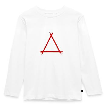 Alchemy icon fire red - Kids' Premium Longsleeve Shirt - white - Front - AI Model Kid Female (0cm)